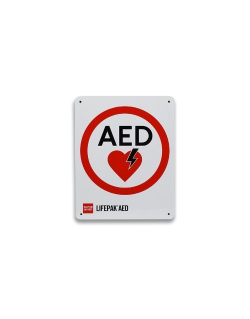 Physio Control AED Wall Sign Flat w/Traditional Logo