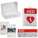 Philips AED Awareness Sign and Wall Mount Bundle - Red