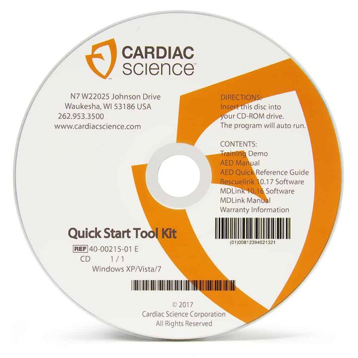 Cardiac Science Powerheart AED G3 Plus Quick Start CD Toolkit