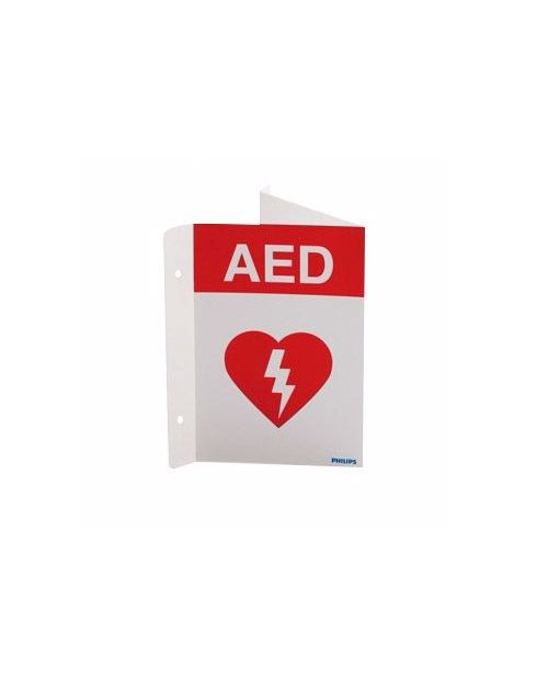 Philips Flexible AED Wall Sign - Red