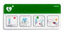 Philips AED Awareness Sign Placard - Green