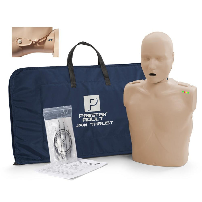 PRESTAN ADULT JAW THRUST CPR MANIKIN W/ MONITOR - MEDIUM SKIN