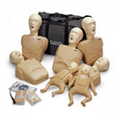 CPR PROMPT 7-PACK MANIKINS - 5 ADULT/CHILD / PEDIATRIC & 2 INFANT / BABY - TAN