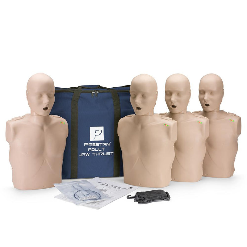PRESTAN ADULT JAW THRUST CPR MANIKIN W/ CPR MONITOR - 4 PACK