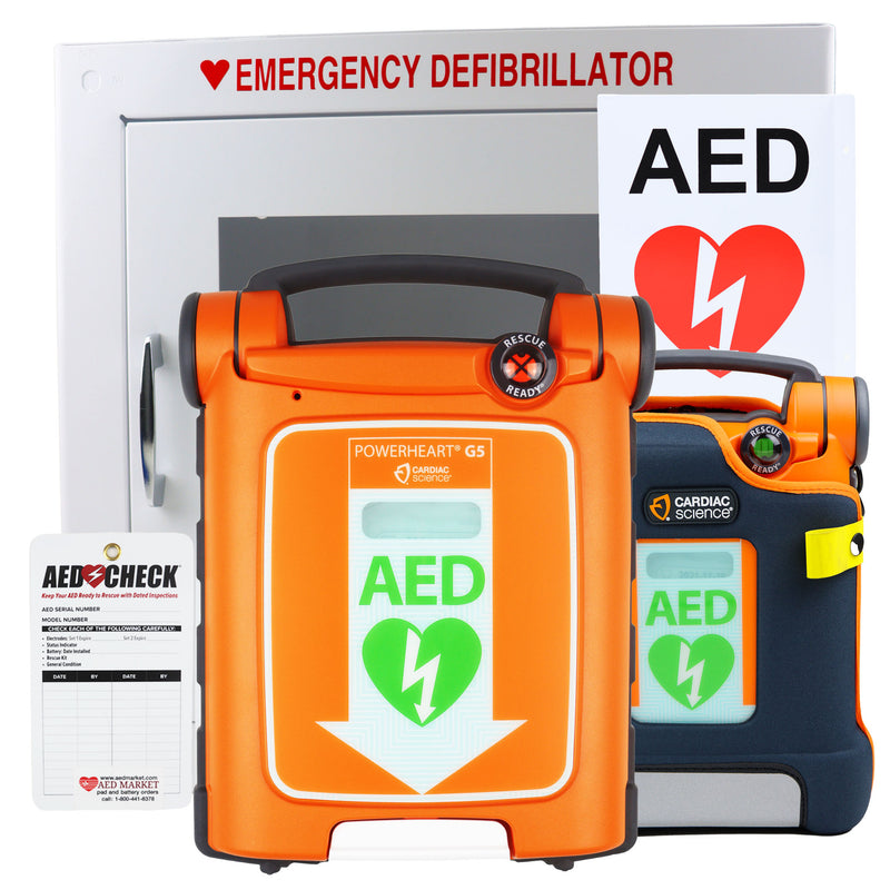 Cardiac Science Powerheart G5 (Dual Language English/Spanish) - Recertified AED Value Package