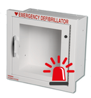 Semi Recessed AED Wall Cabinet with alarm